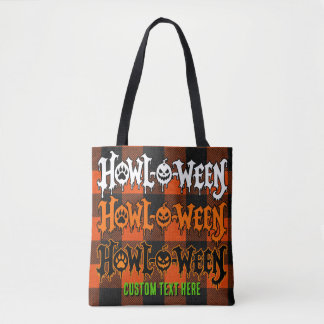 Reversibel Howl-O-Ween Kuslig Staplad Tass Anpassa Tygkasse