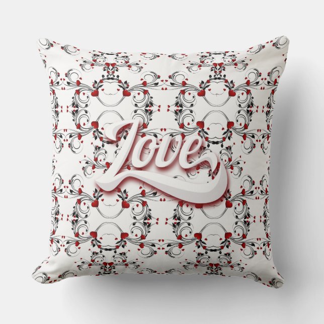 Reversibel Kärlek Pillow Alla hjärtans dag Kudde (Framsida)