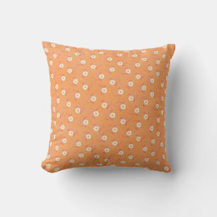Reversibel Orange Blommigt utanför Dekorativ kudde