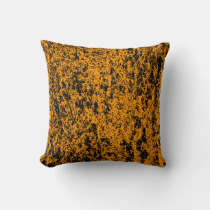 Reversibel Orange och svart texturerat ljus Kudde