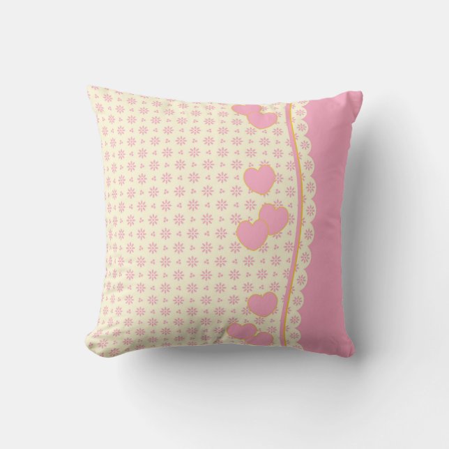 Reversibel Rosa och Pillow för vita öron Kudde (Framsida)