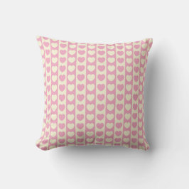 Reversibel Rosa och vithjärtfyllning Kudde