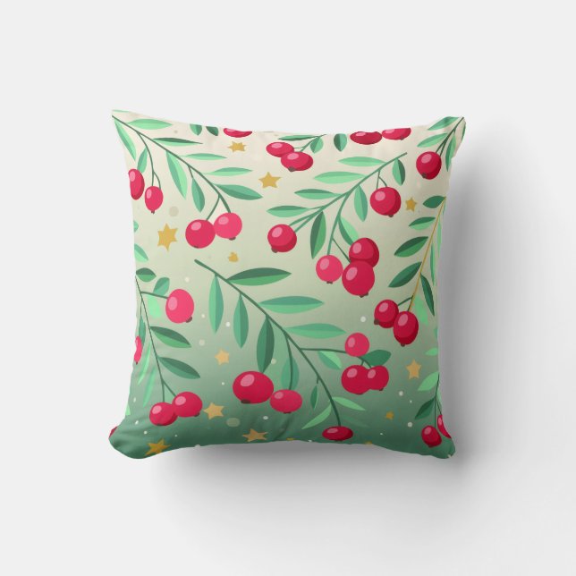 Reversibel Säsong Cherry Träd & kardinal Pillow Kudde (Framsida)