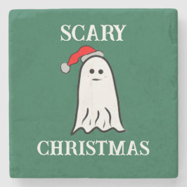 Reversibel Scary Jul Ghost Dekorativ kudde Stenunderlägg