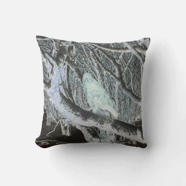 Reversibel Spooky Buzzard i Gren Kudde (Framsida)