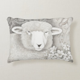 Reversibla mjuka får- och kokuddar i neutralter prydnadskudde