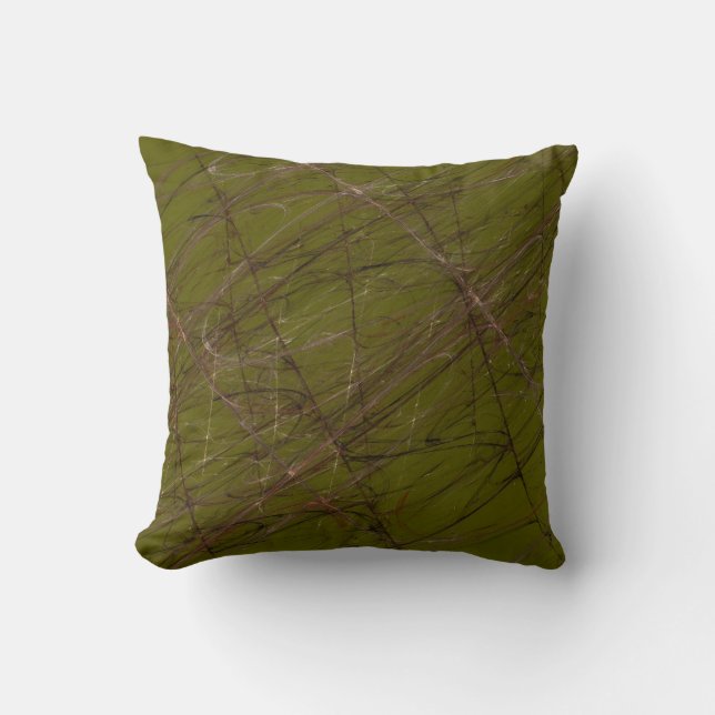 Reversible Abstrakt Grunge Pillow in Earth Tones Kudde (Framsida)