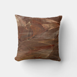 Reversible Abstrakt Grunge Pillow in Earth Tones Kudde