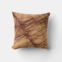 Reversible Abstrakt Grunge Pillow in Earth Tones Kudde