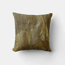 Reversible Abstrakt Grunge Pillow in Earth Tones Kudde