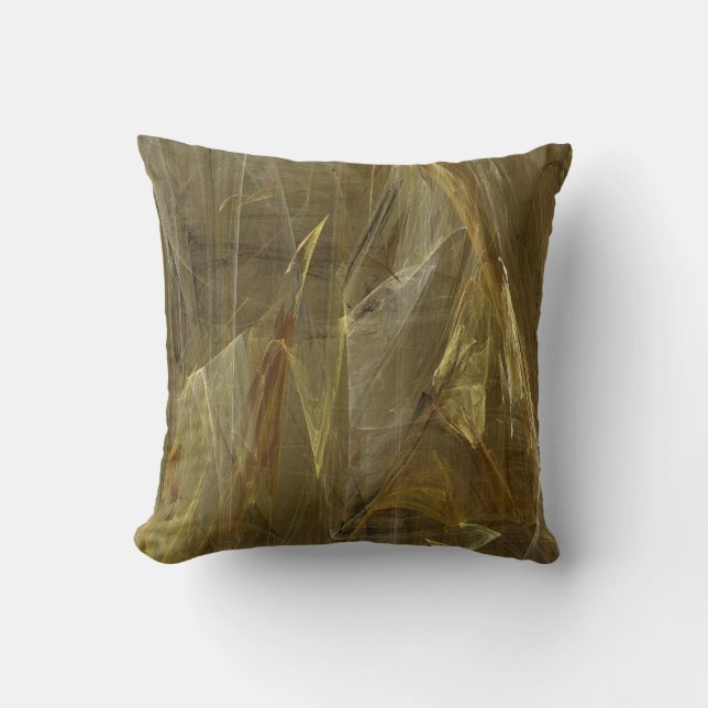 Reversible Abstrakt Grunge Pillow in Earth Tones Kudde (Framsida)