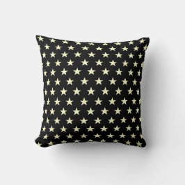 Reversible Black and Cream Star Kudde
