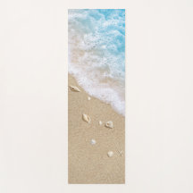 Reversible Blue Beach Vågar Yoga Mat