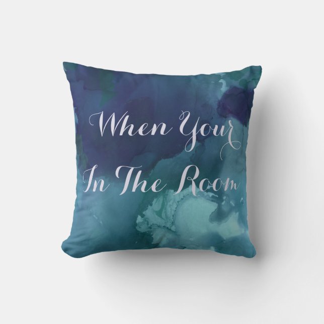 Reversible Blue Marble Decorative Pillow Kudde (Framsida)