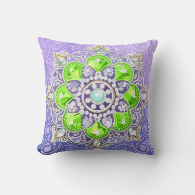 Reversible Boho Mandala Pillow Kudde (Framsida)