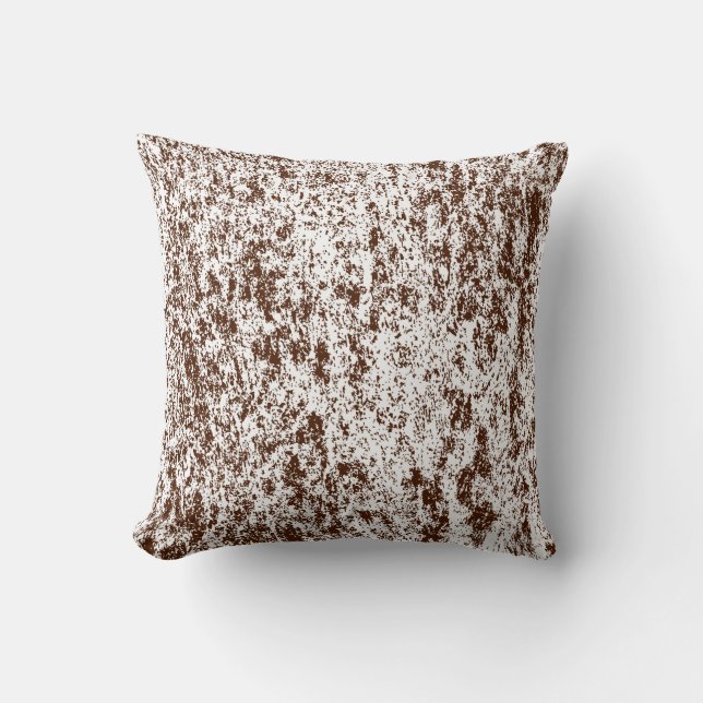 Reversible Brown and White Textured Pillow Kudde (Framsida)