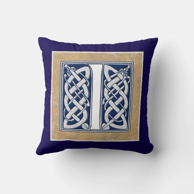 Reversible Celtic I Initial Kudde (Baksida)