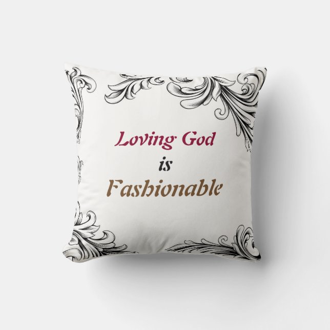 Reversible Decorative Pillow ... Loving God Kudde (Framsida)