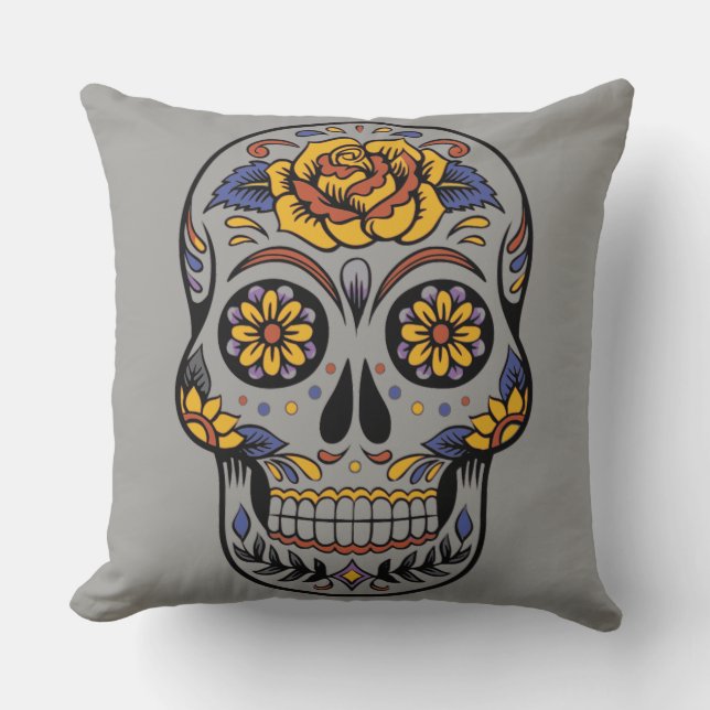REVERSIBLE DESIGN DAY OF THE DEAD KUDDE (Framsida)