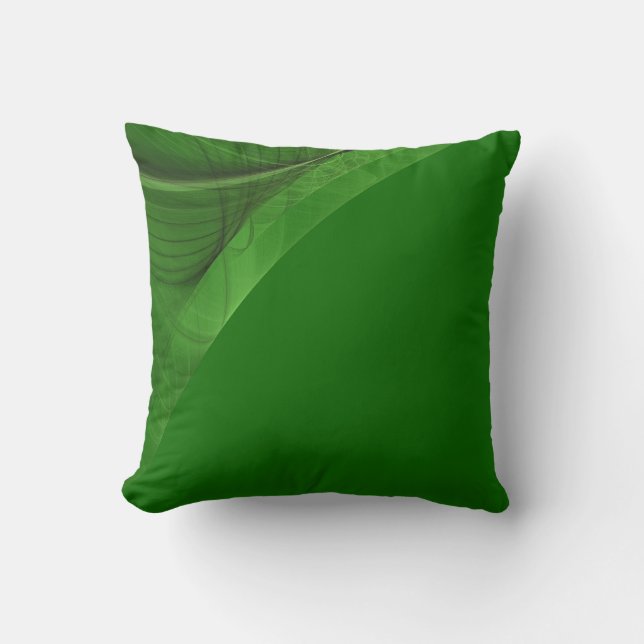 Reversible Grönt and Gult Fractal Pillow Kudde (Framsida)