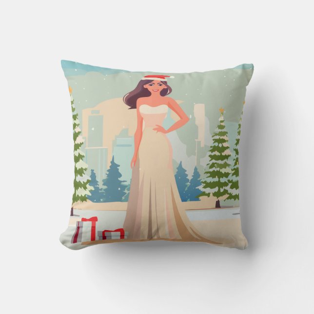 Reversible jul Cheers Pillow Kudde (Framsida)