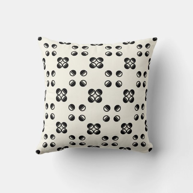 Reversible Modern Geometric Polkadot Kudde (Baksida)