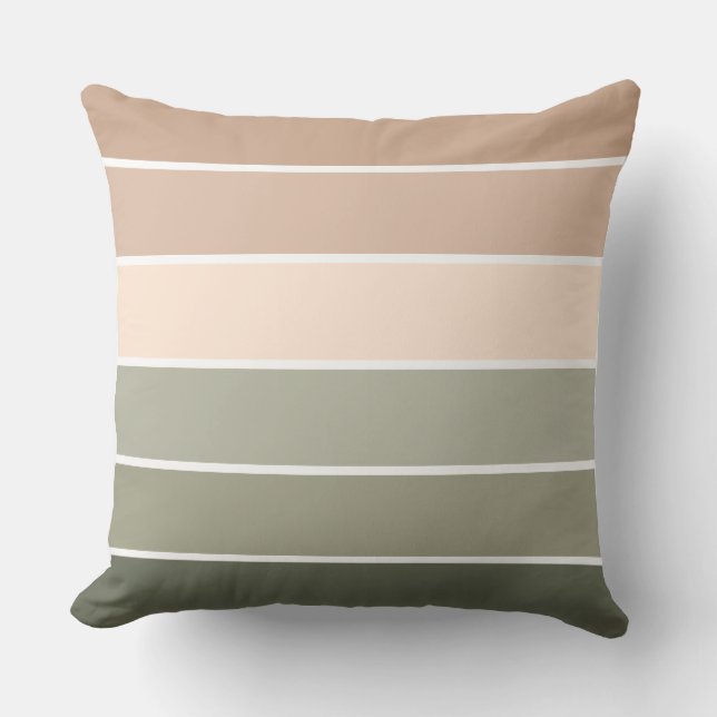 Reversible Mysigt Neutralt Retreat Stripe Polka-pu Kudde (Framsida)