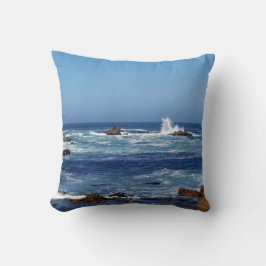 Reversible Ocean Wave Splash Pillow Kudde