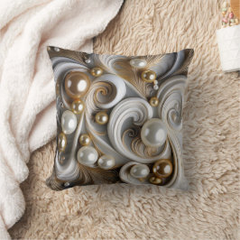 Reversible Pearl & Swirls Pillow Kudde