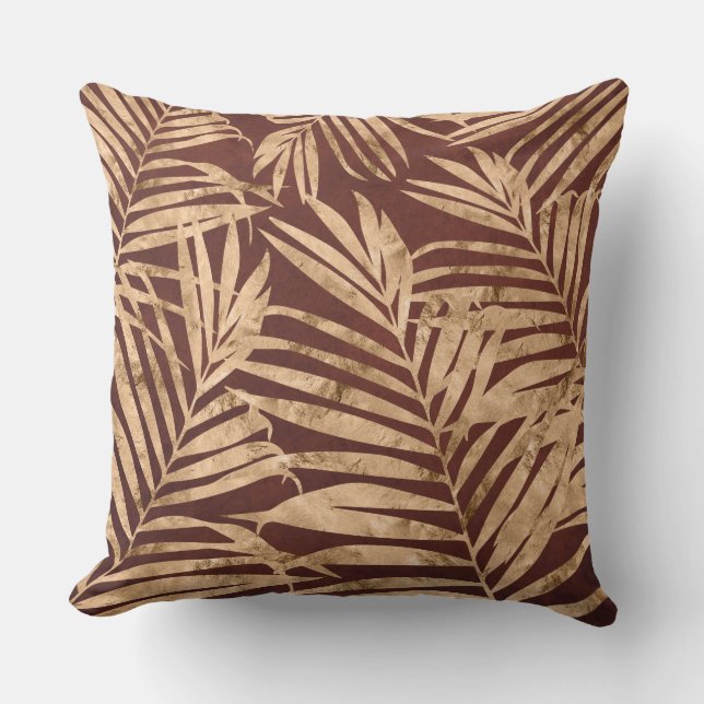 Reversible Pillow guld Löv Kudde (Framsida)