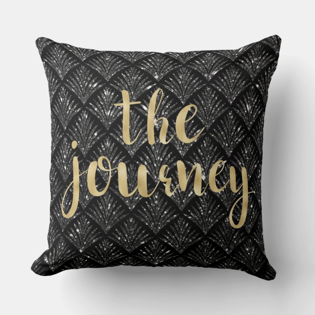Reversible Pillow i Svarta Glitter Kudde (Framsida)