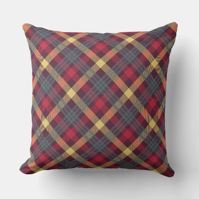 Reversible Pillow, röd/Gult/Rosa Kudde (Framsida)