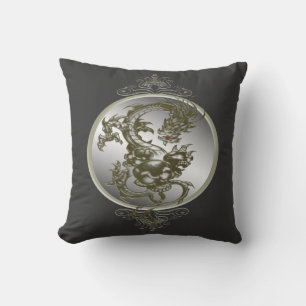 Reversible Pillow Steel Dragon Kudde