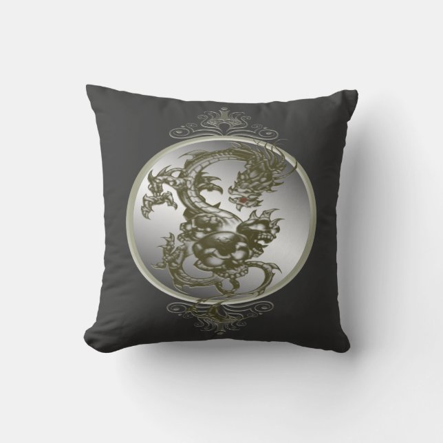 Reversible Pillow Steel Dragon Kudde (Framsida)