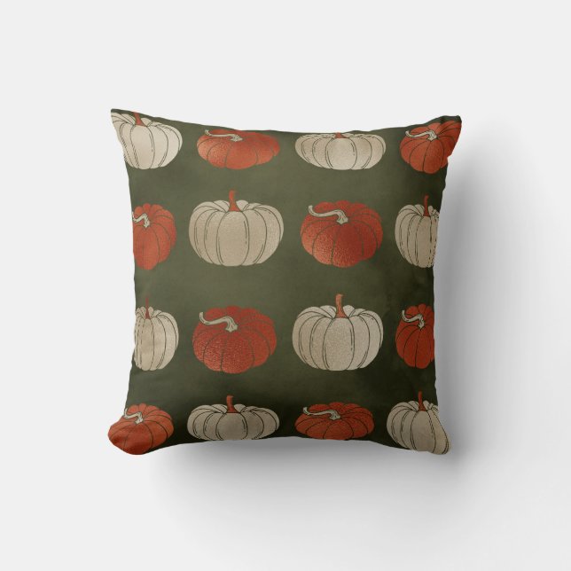 Reversible Pumpkins Fall Kudde (Framsida)