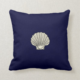 Reversible Red and Blue Seashell Dekorativ kudde