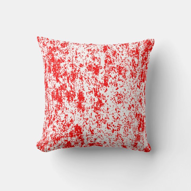 Reversible Red and White Textured Pillow Kudde (Framsida)
