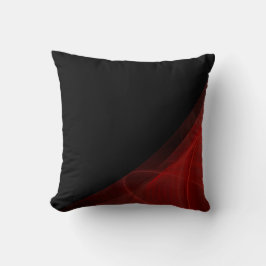 Reversible Red, Black and White Fractal Pillow Kudde
