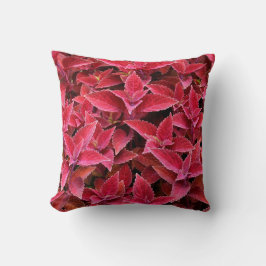 Reversible Red Coleus Lövs Pillow Kudde