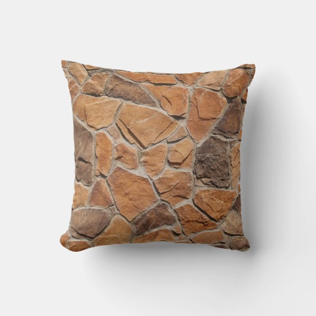 Reversible Red Stone Wall Pillow Kudde (Framsida)