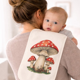 Reversible Retro Mushrooms - Cottagecore Cozy Soft Bebistrasa