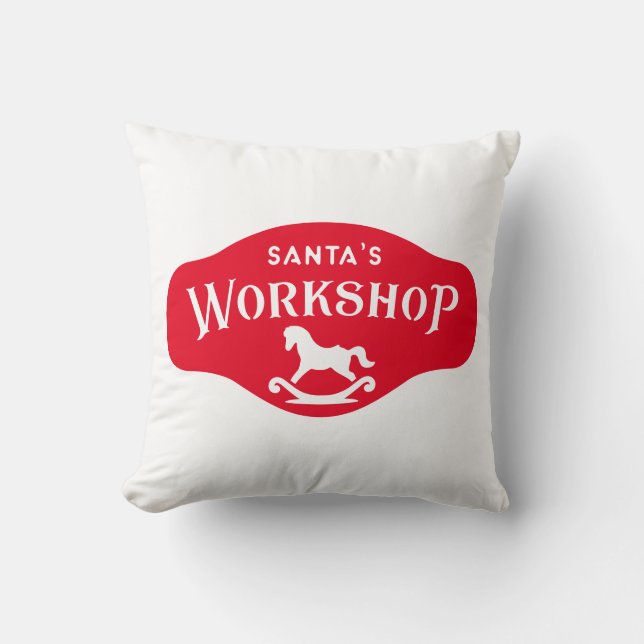 Reversible Santa's Workshop Kudde (Framsida)