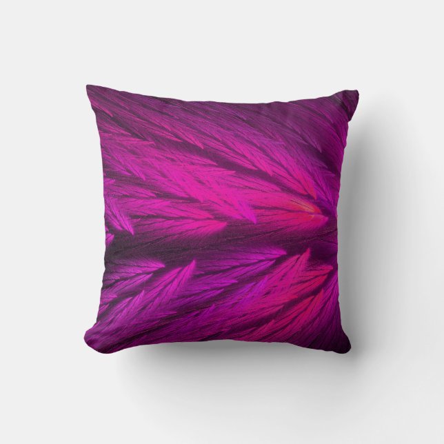 Reversible Shock rosa Feathery Fractal Pillow Kudde (Framsida)