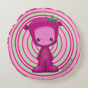 Reversible StrawberriMimi/AppleMimi Rund Kudde