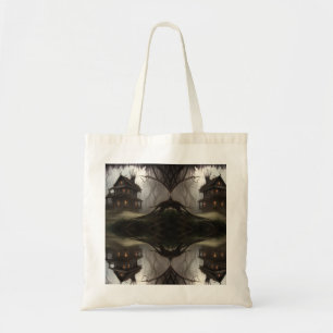 Reversible Tote Bag Halloween Mouse Haunsible Hous Tygkasse