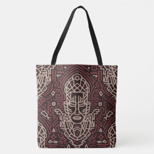 Reversible Tribal Print Tote Tygkasse