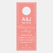 Reversible Welcome & DND Coral Bröllop Märkre