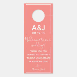 Reversible Welcome & DND Coral Bröllop Märkre