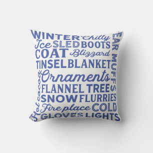 Reversible Winter Ord Kudde