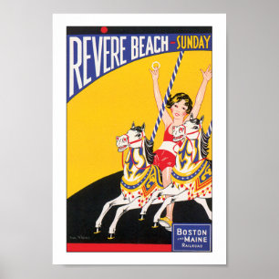 Revertera Beach Söndag Poster